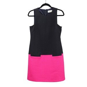 Eliza J Retro Colorblock Jacquard Sleeveless Shift Dress‎ Women's Size 6